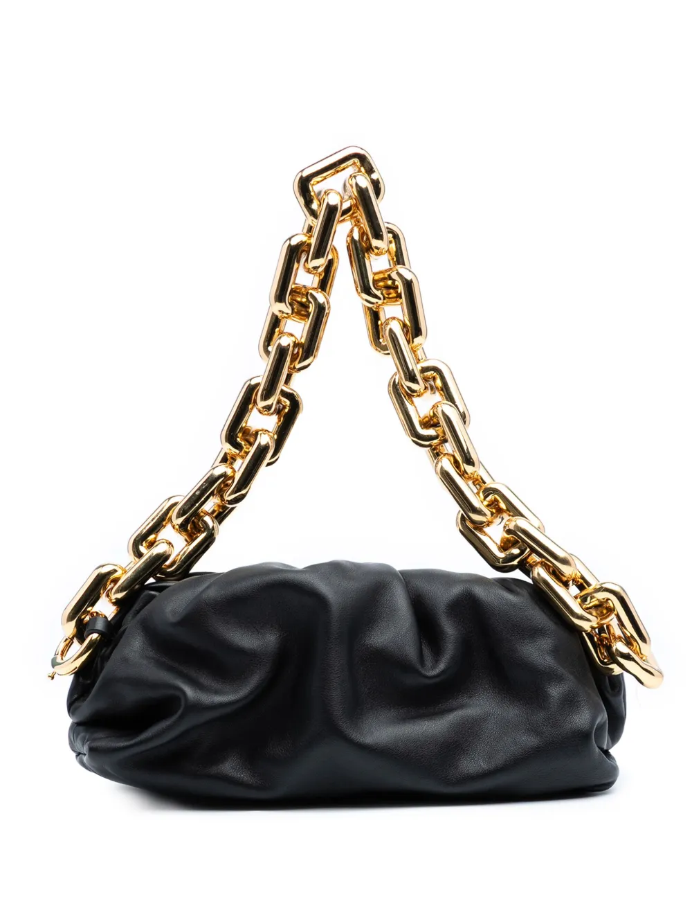 Bottega Veneta Pre-Owned 2013-2025 スモール ラムスキン チェーン ポーチ ショルダーバッグ - ブラック