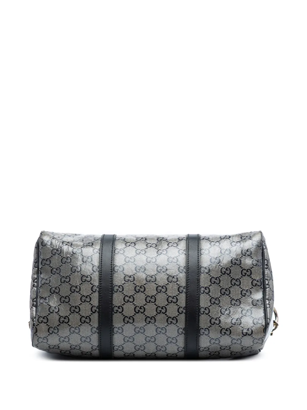 Pre-owned Gucci 2016-2025 Gg Crystal Joy Boston Bag Satchel In Gray