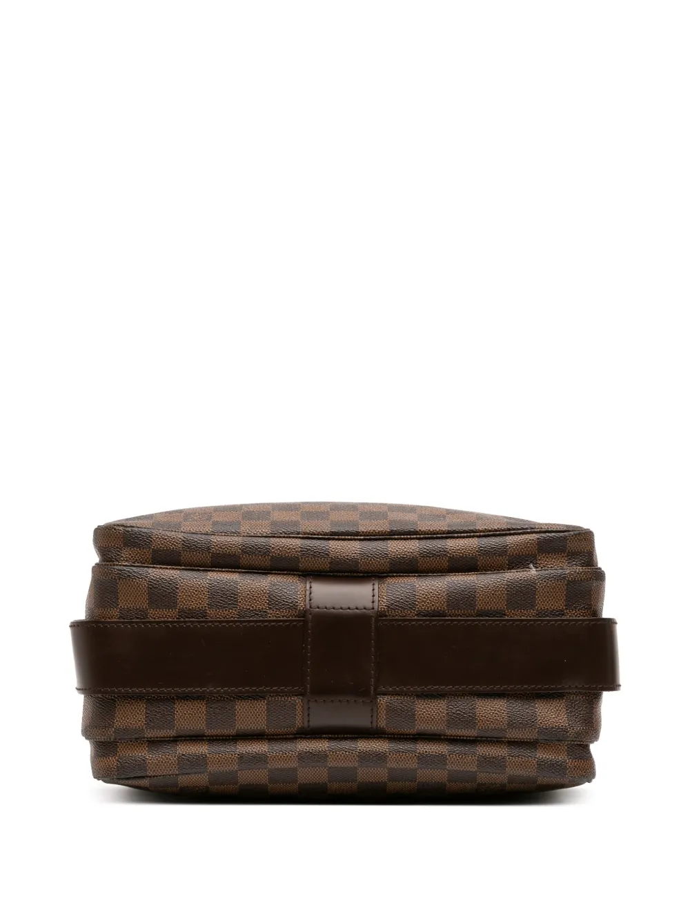 Pre-owned Louis Vuitton 2009 Damier Ebene Naviglio Crossbody Bag In Brown