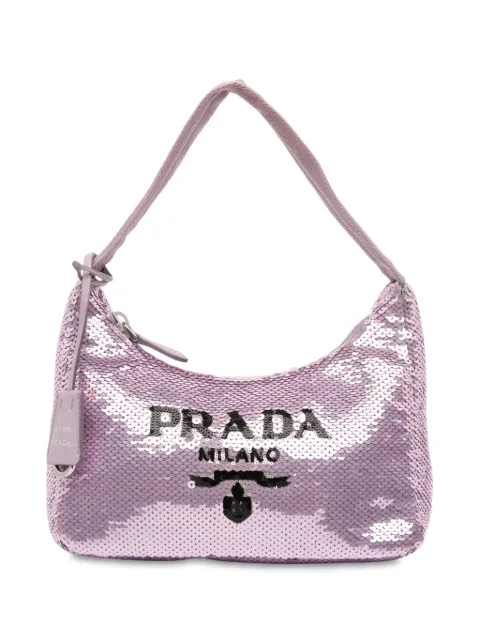 Prada Pre-Owned 2019-2025 Mini Re Nylon Paillettes Sequin Re Edition 2000 shoulder bag