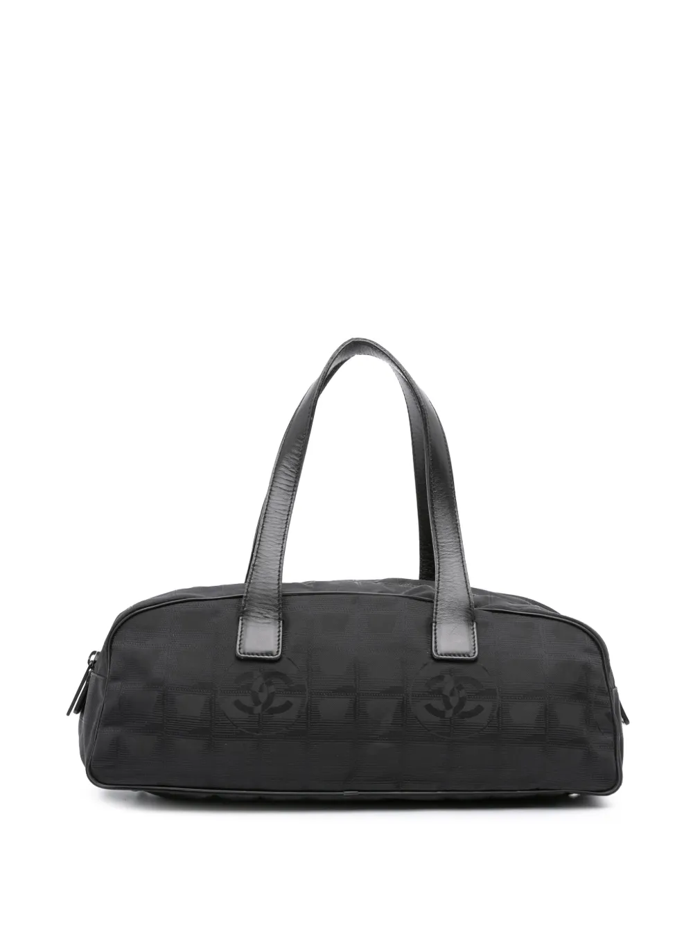 Pre-owned Chanel 2002-2003 New Travel Line Nylon Handbag In Black