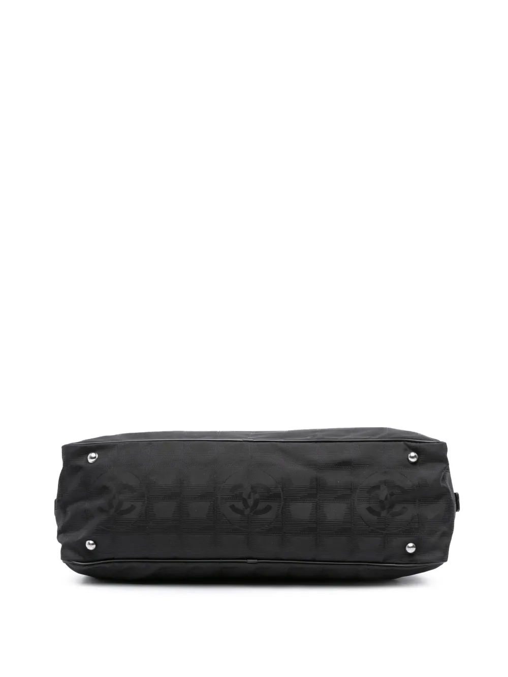Pre-owned Chanel 2002-2003 New Travel Line Nylon Handbag In Black
