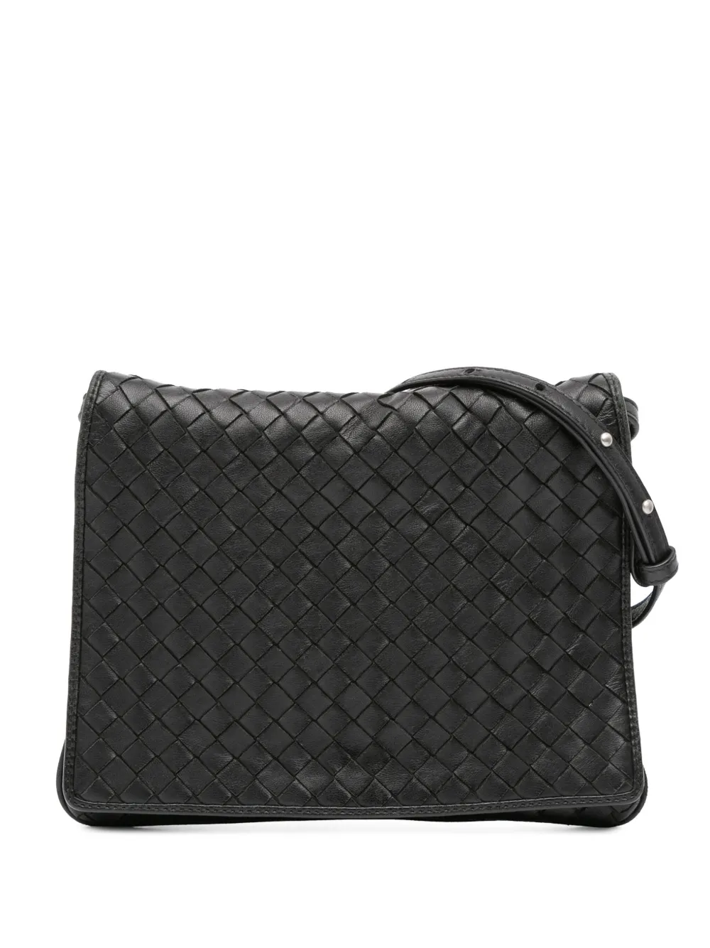 Bottega Veneta Pre-Owned 2012-2025 Nappa Intrecciato Flap crossbody bag | Black | Image 1