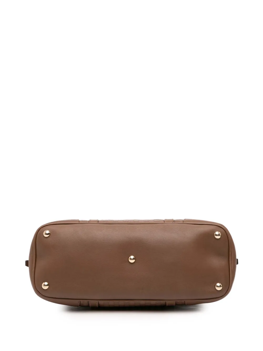 Pre-owned Gucci 2016-2025 Small Microssima Nice Dome Satchel In Brown