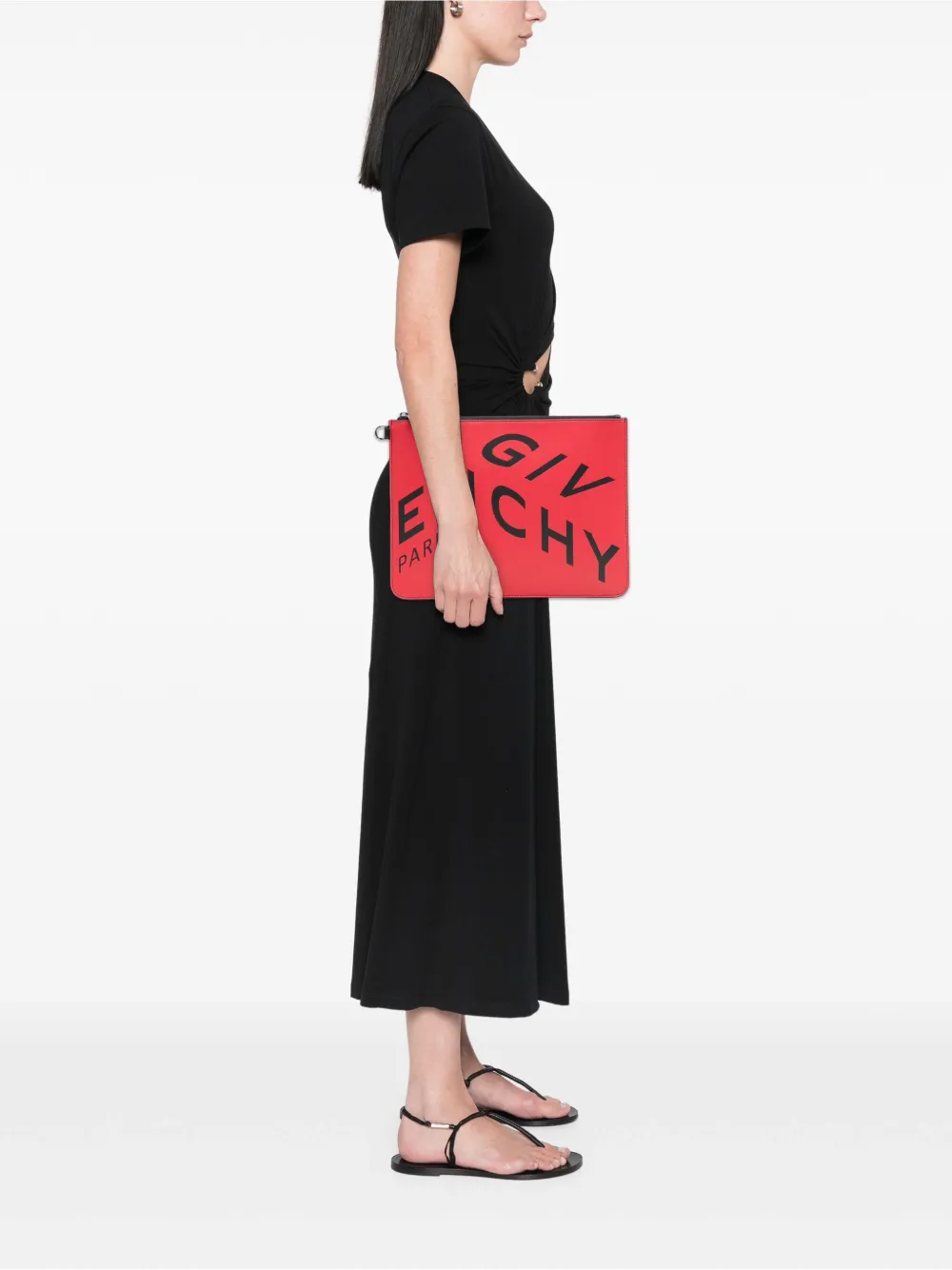 Givenchy Pre-Owned 2020 Leather Logo clutch bag | Pre-Owned | Image 2