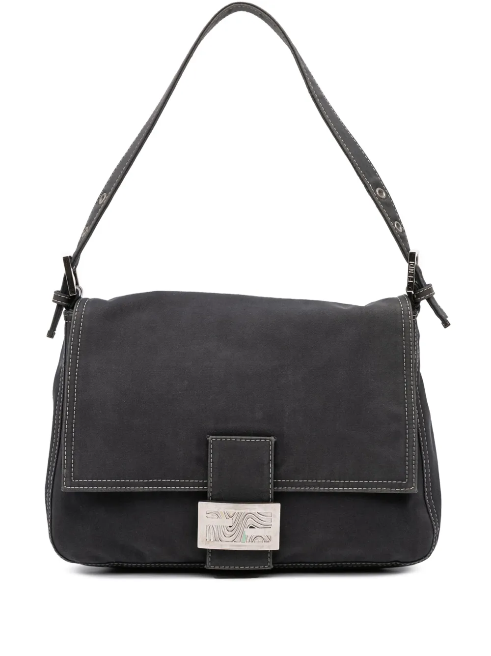 Fendi Pre-Owned 2000-2010 キャンバス FF マーブル マンマ フォーエバー ショルダーバッグ - ブルー Fendi Pre-Owned 2000-2010 キャンバス FF マーブル マンマ フォーエバー ショルダーバッグ - ブルー