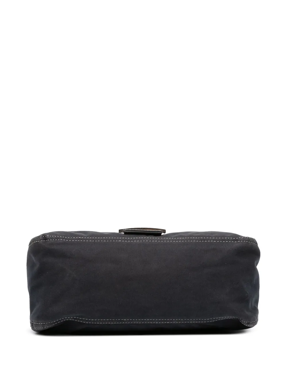 Pre-owned Fendi 2000-2010 Canvas Ff Marble Mamma Forever Shoulder Bag In Blue