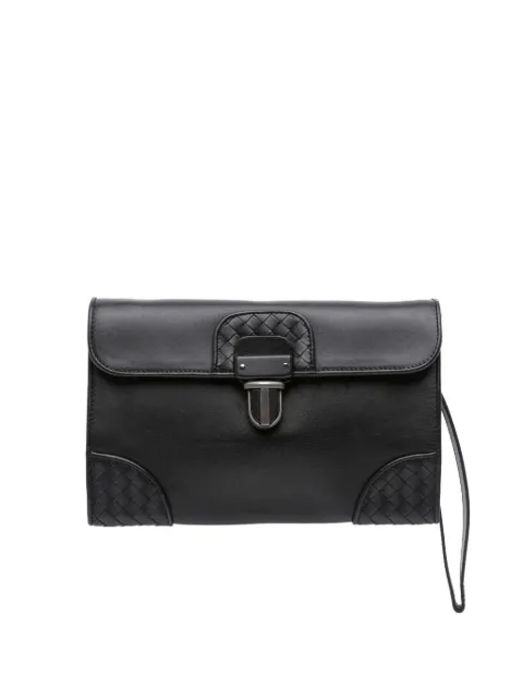 Bottega Veneta Pre-Owned 2012-2025 Intrecciato Trimmed Nappa Slide Lock clutch bag