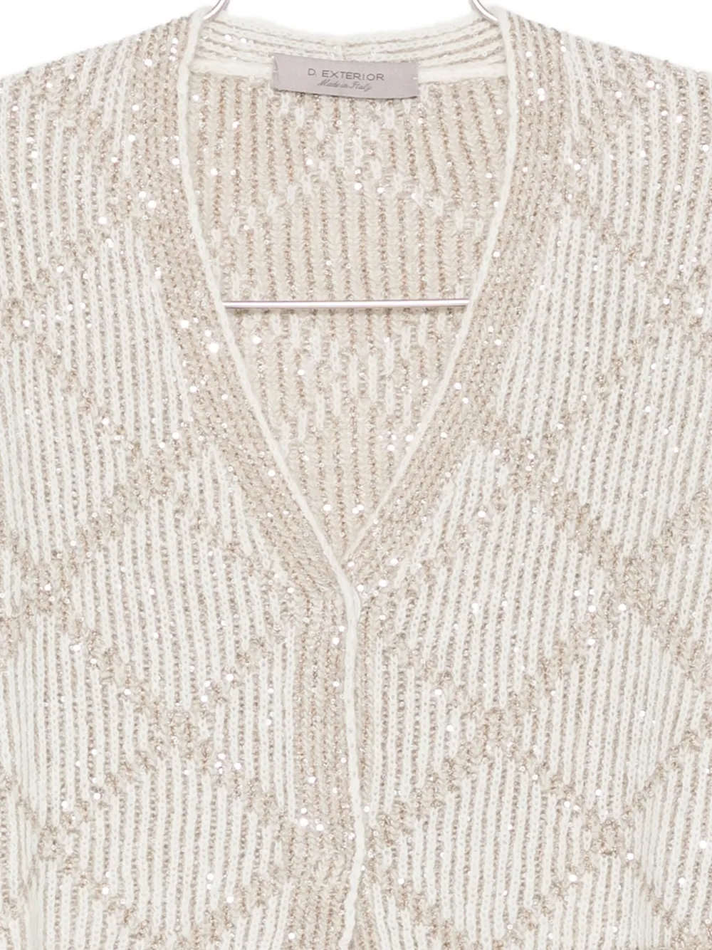 D Exterior Sequin-embellished Cardigan In Multi