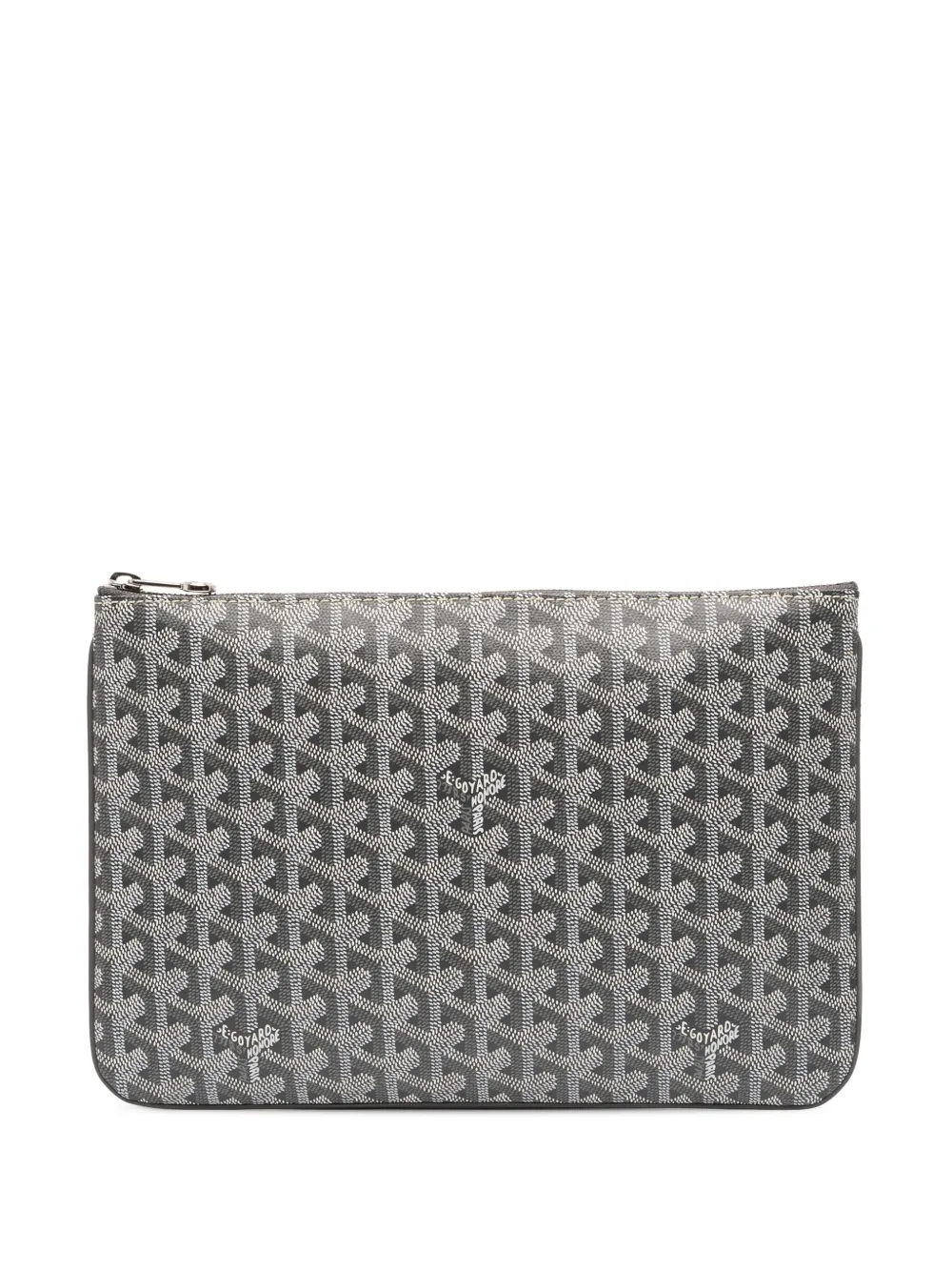 Pre-owned Goyard 2015 Ine Senat Mm Clutch Bag In Gray