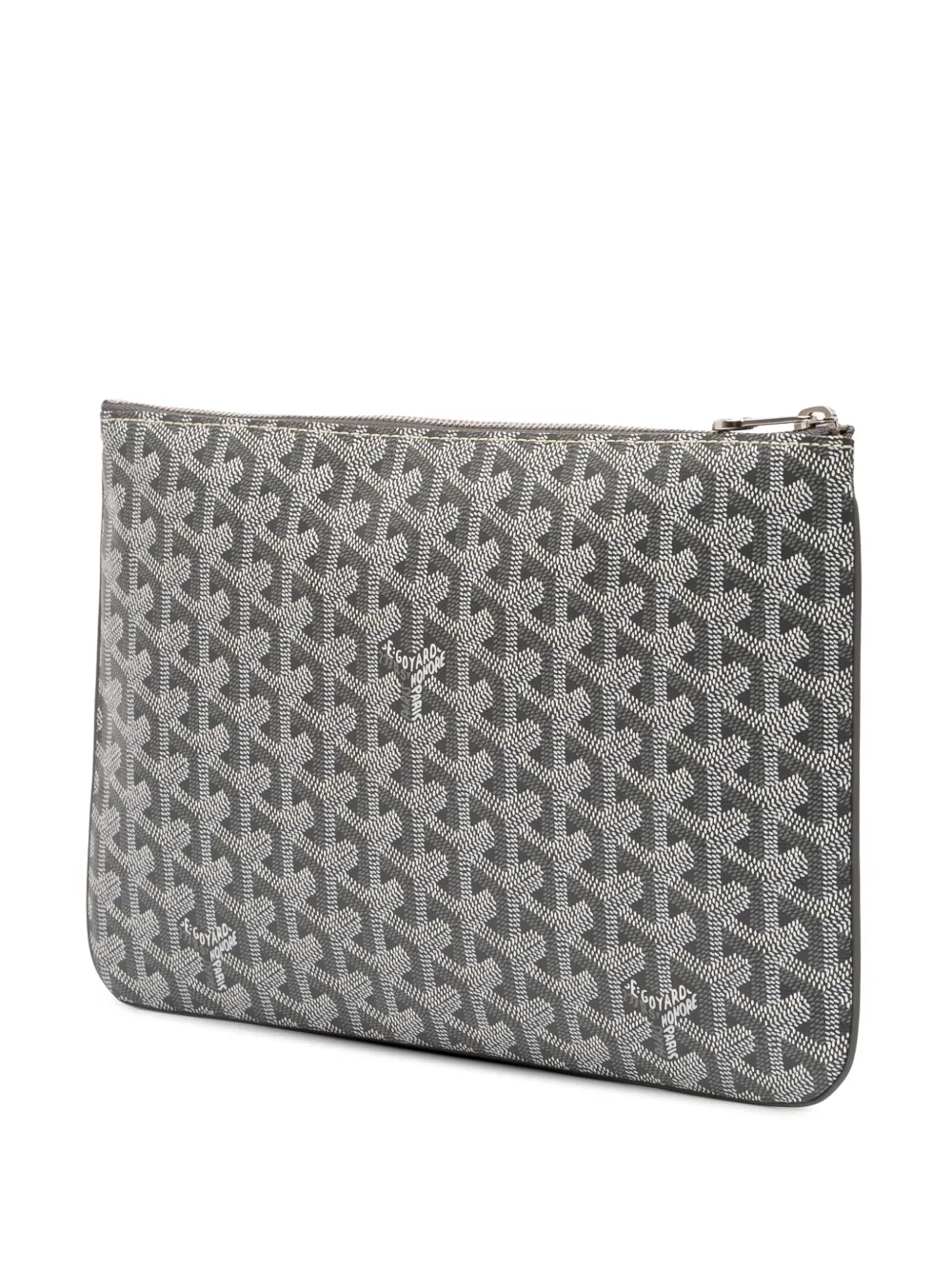 Pre-owned Goyard 2015 Ine Senat Mm Clutch Bag In Gray