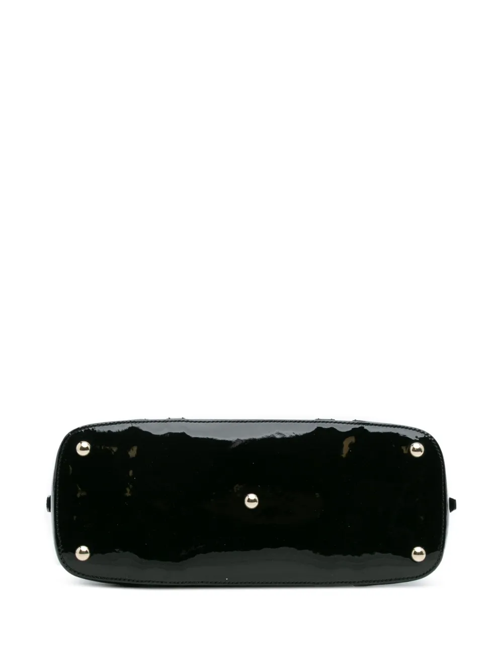Pre-owned Gucci 2016-2025 Small Microssima Patent Nice Satchel In Black