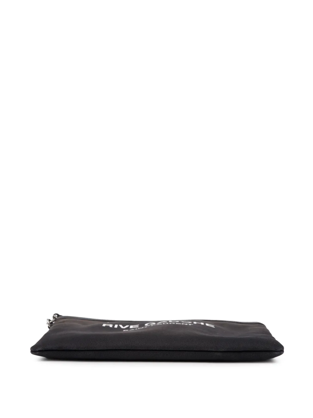 Pre-owned Saint Laurent 2019 Canvas Rive Gauche Clutch Bag In Black