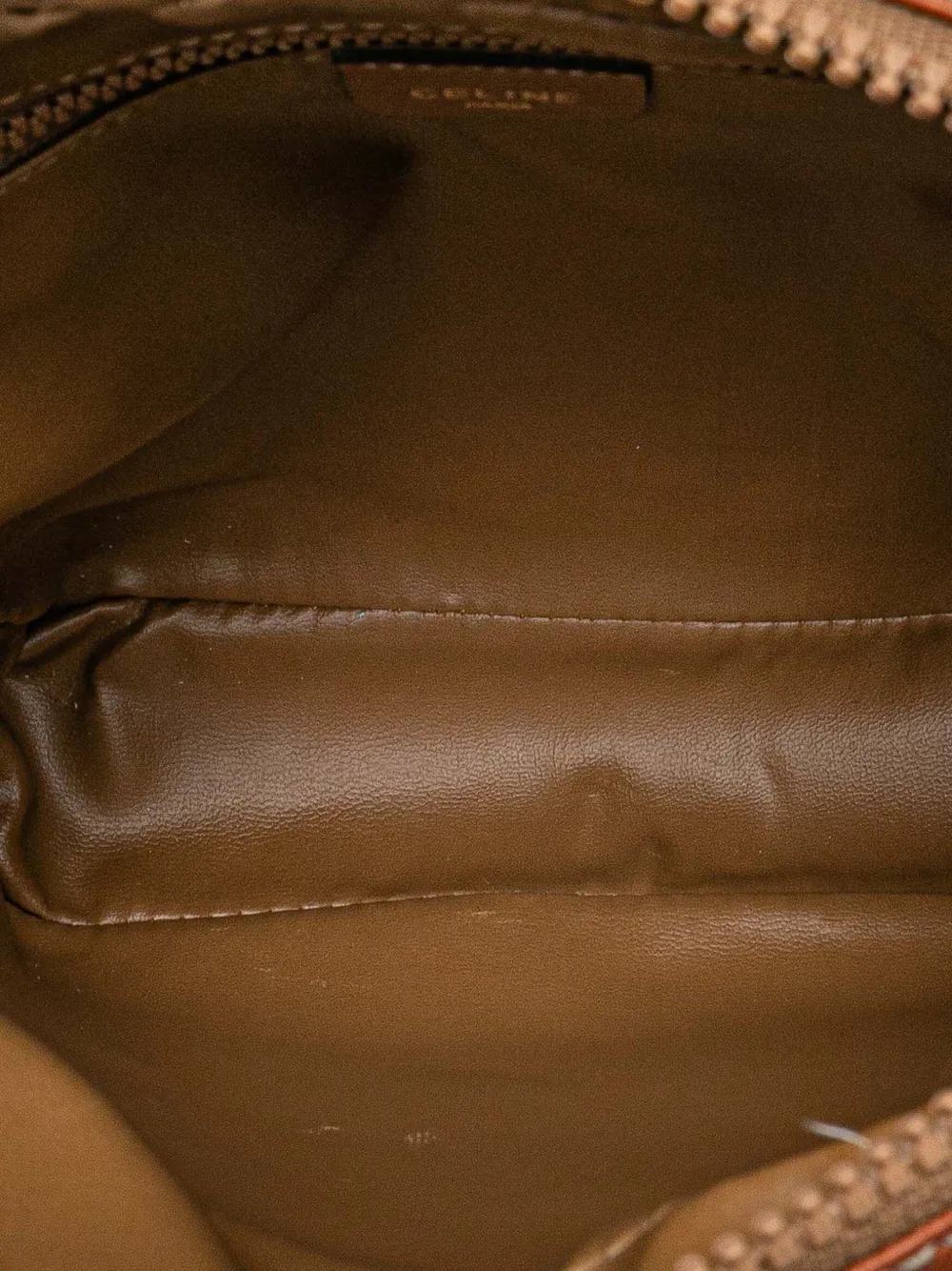 Pre-owned Celine 2005 Macadam Coated Canvas Crossbody Bag In Brown