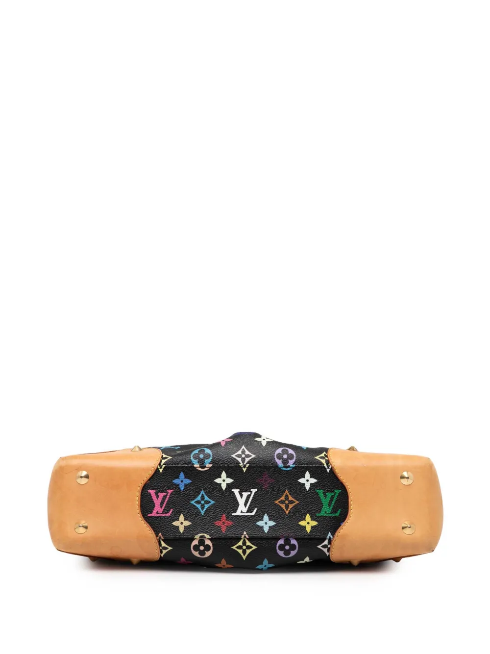 Pre-owned Louis Vuitton 2009 Monogram Multicolore Judy Mm Satchel In Black