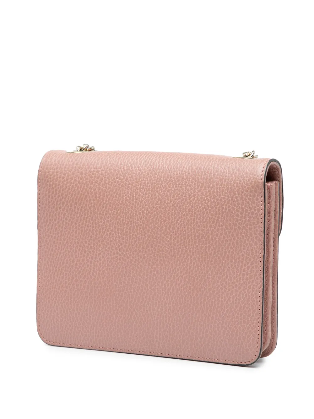 Pre-owned Gucci 2016-2025 Small Dollar Calfskin Interlocking G Crossbody Bag In Pink
