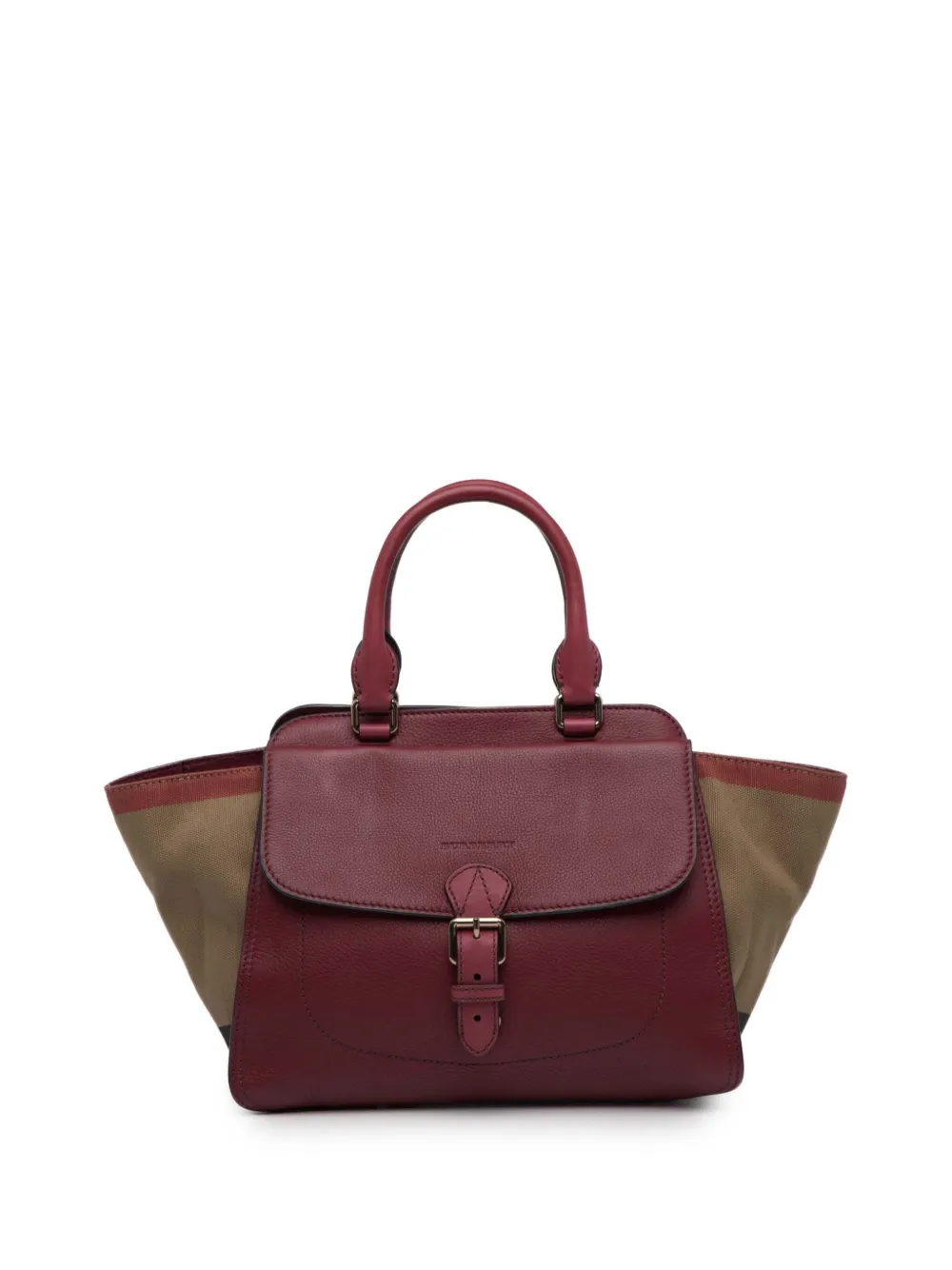 Burberry Pre-Owned Borsa a tracolla Harcourt in pelle e tela con motivo Mega Check 2000-2017 - Rosso