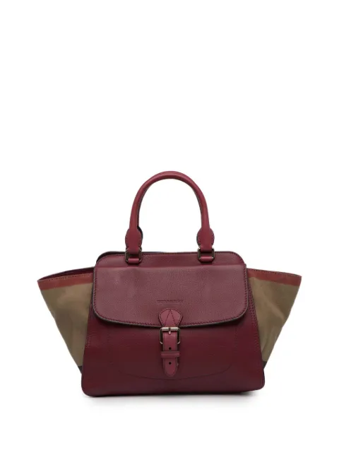 Burberry Pre-Owned 2000-2017 Mega Check Harcourt leren en canvas tas