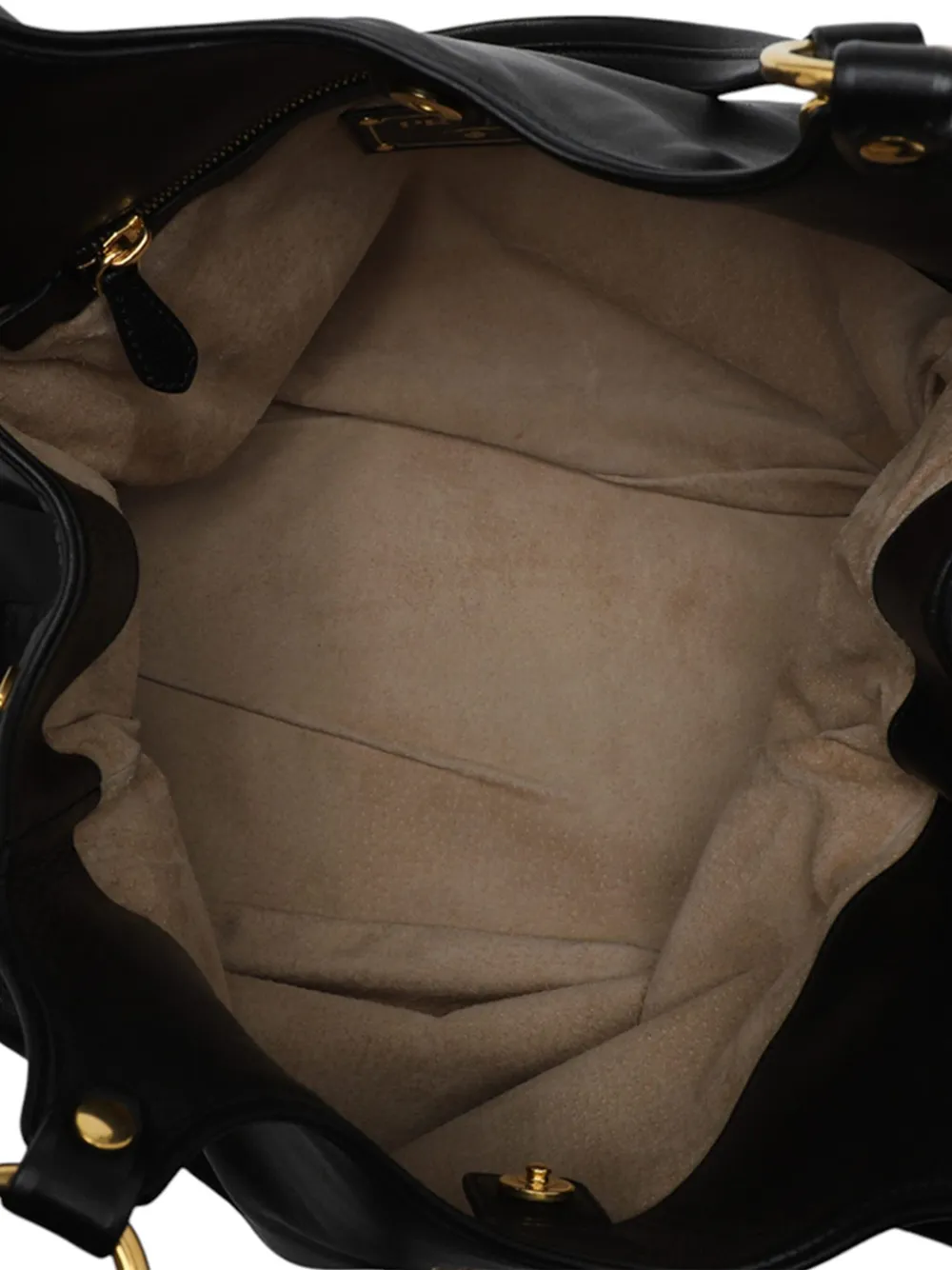 Pre-owned Prada 2000-2024 Soft Calf Tote Bag In Black