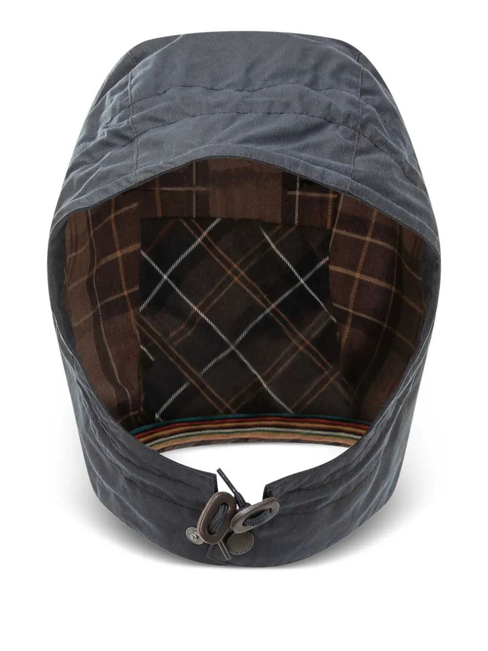 Barbour x Paul Smith vaxad rutig huva | grå | Image 1