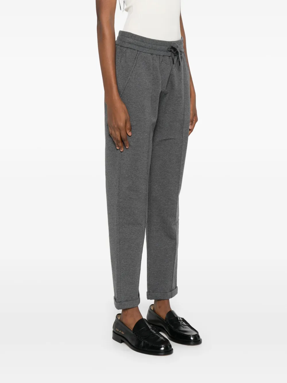  Brunello Cucinelli Drawstring Trousers - Grey 