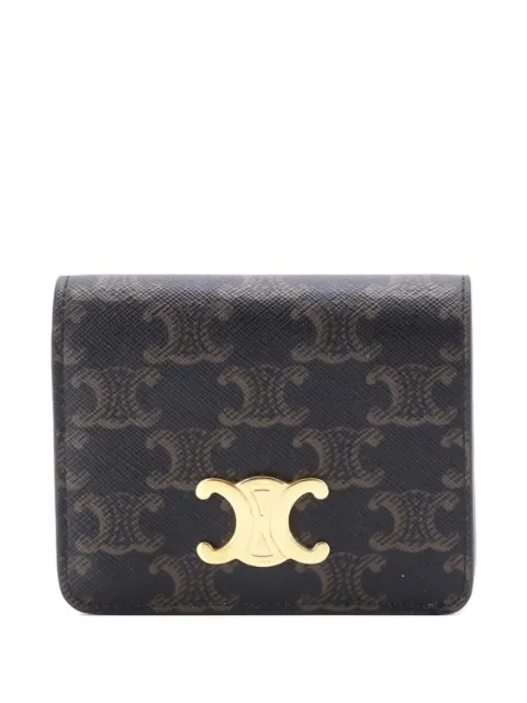 Celine Pre-Owned Triomphe Coated Canvas Compact Wallet