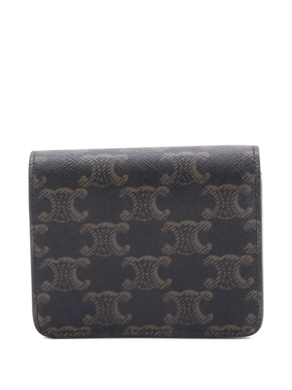 Celine Pre-Owned Triomphe Coated Canvas Compact Wallet | Image 2