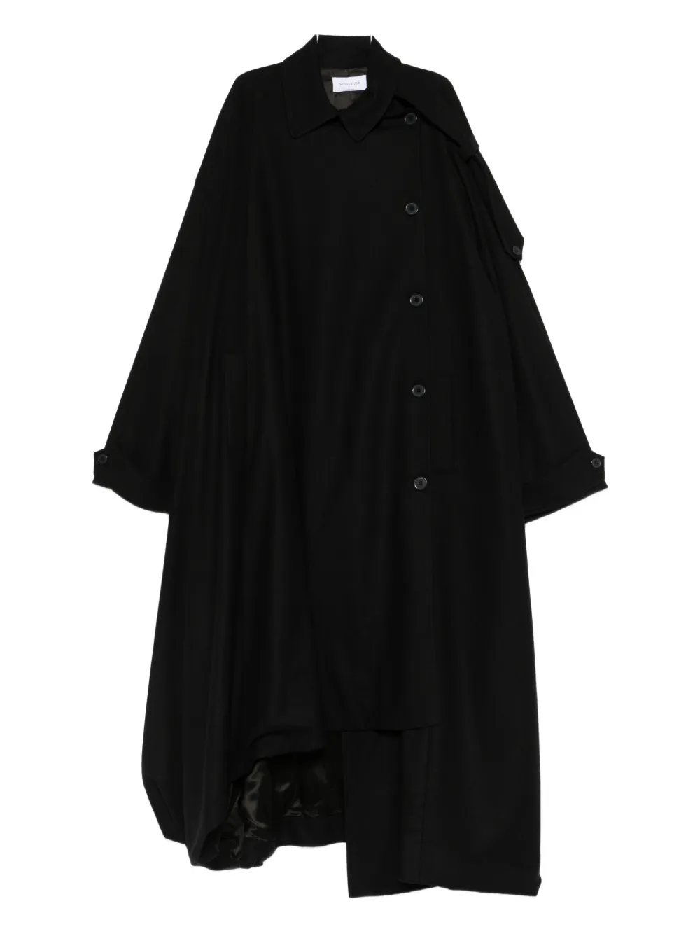 The Nina Studio Asymmetric Coat In Black
