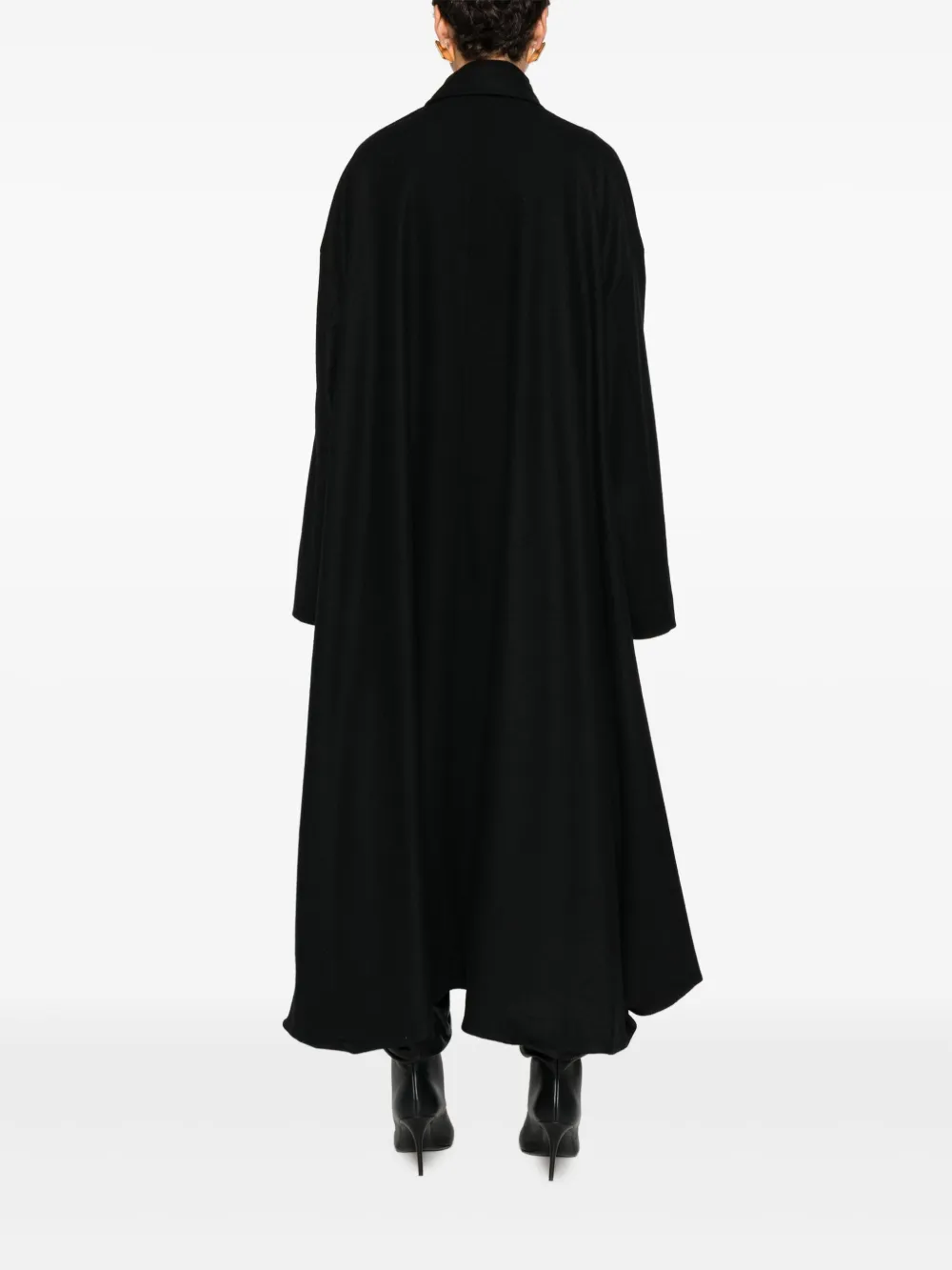 THE NINA STUDIO Asymmetrische mantel Zwart