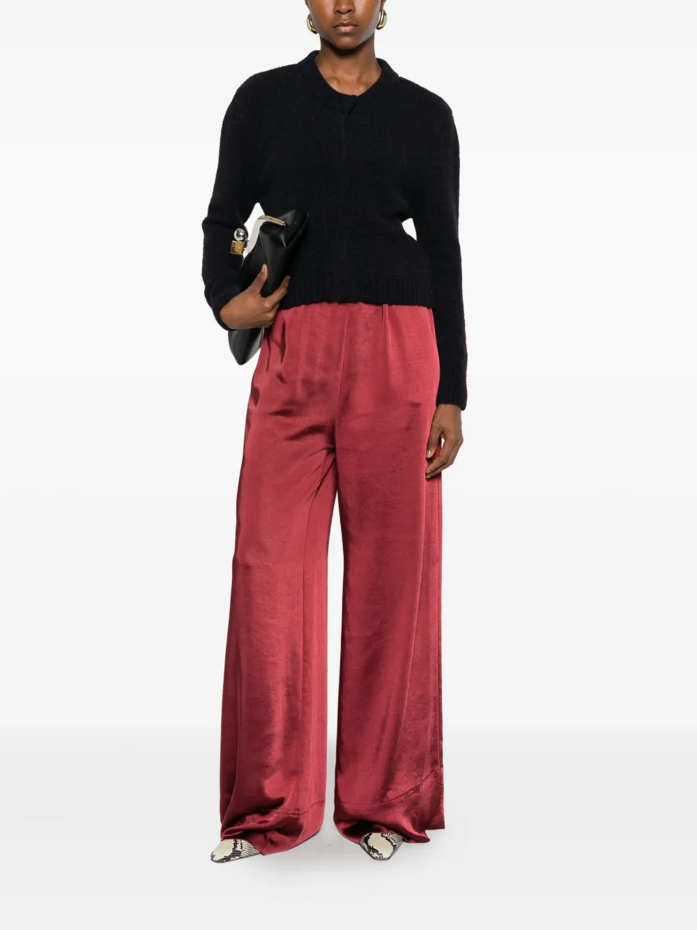 THE NINA STUDIO elasticated-waistband trousers - Rood