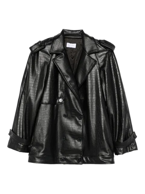 THE NINA STUDIO double-breasted leather jacket