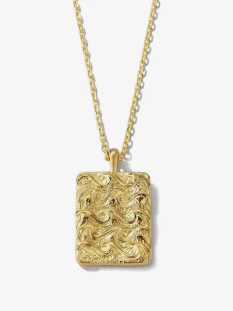 David Webb 18K yellow gold Aquarius necklace