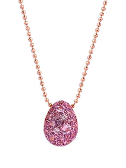 graziela 18K rose gold Bahia sapphire necklace