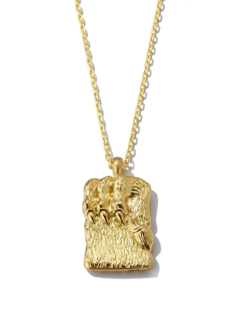David Webb collar Leo zodiac en oro amarillo de 18kt con dije de diamante