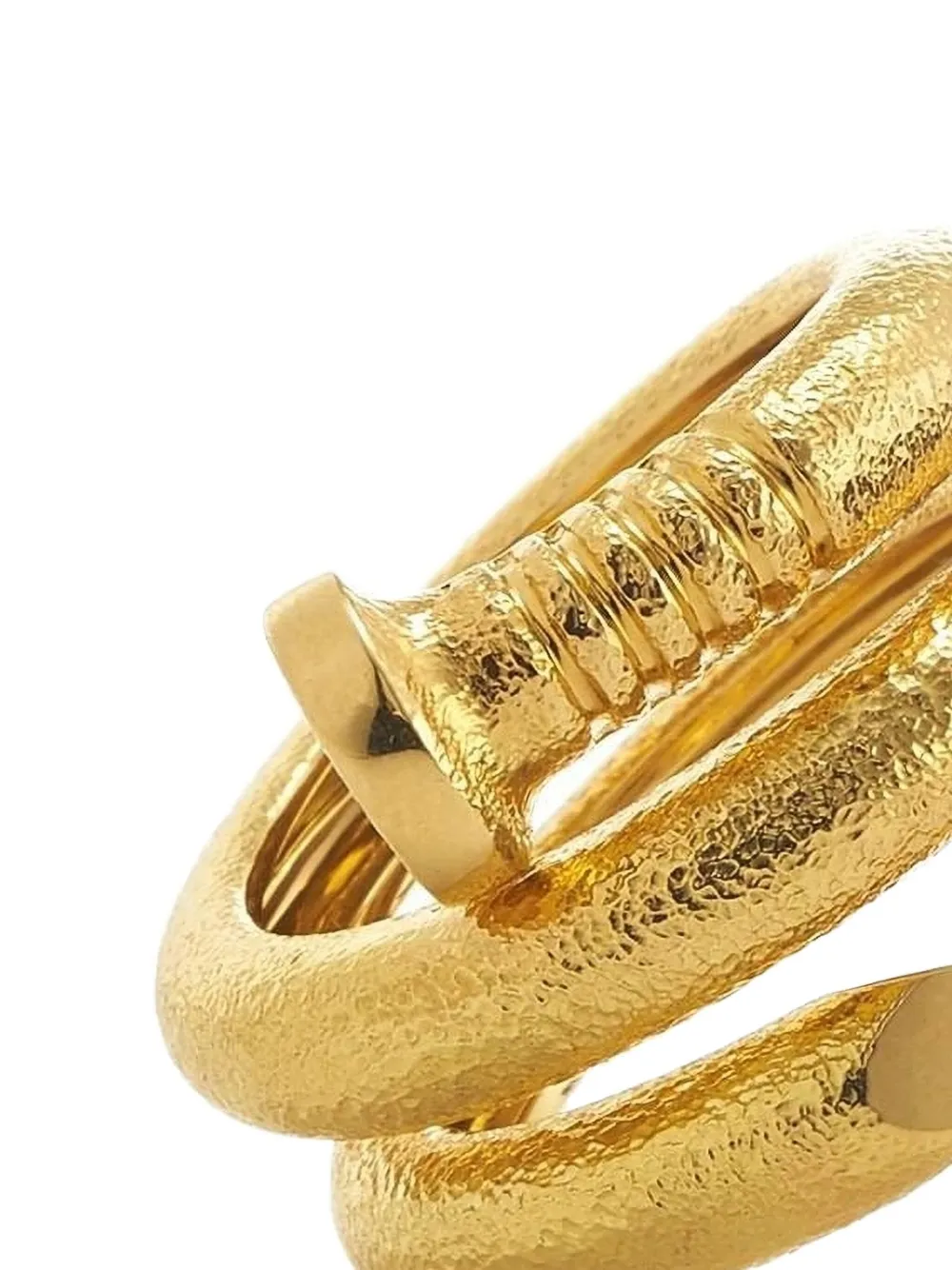 David Webb 18K yellow gold Hammered Nail ring | Image 2