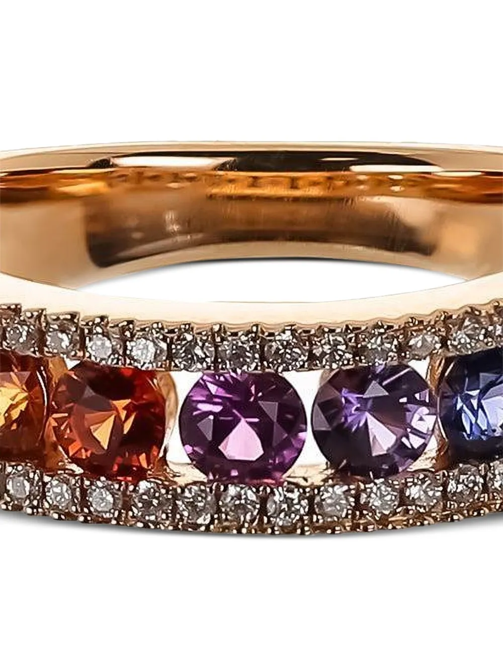 Lisa Nik 18K rose gold sapphire and diamond ring | Image 2