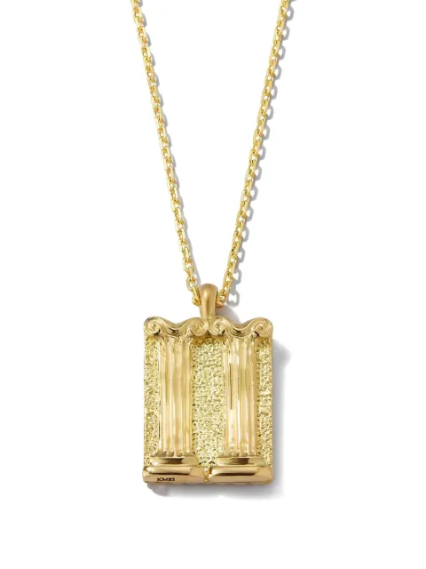 David Webb 18K yellow gold and platinum Gemini-zodiac diamond necklace