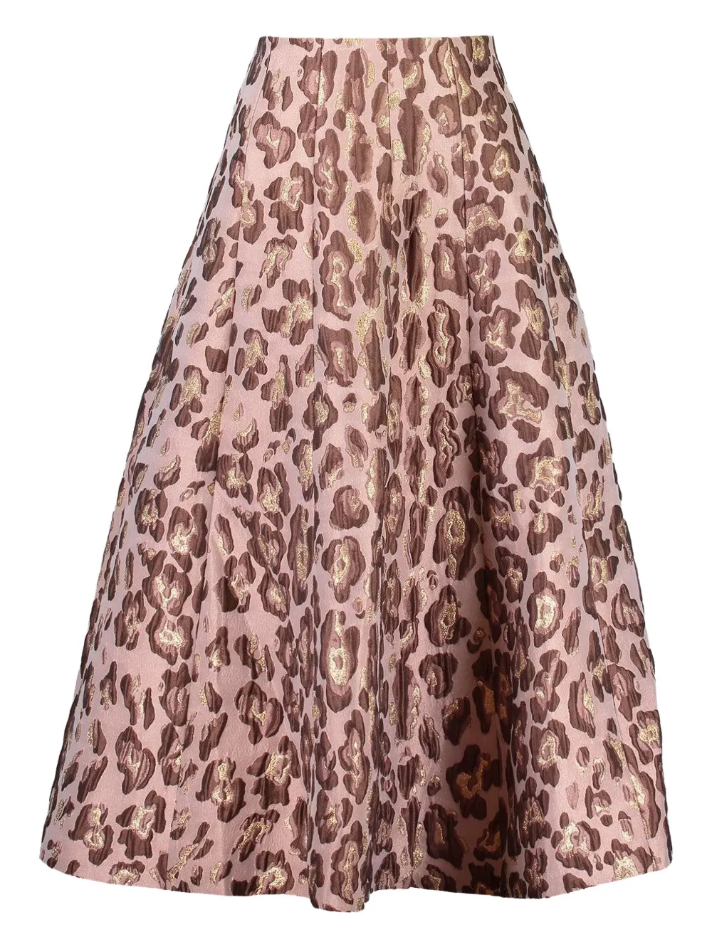 Cara Cara Mimosa Leopard-brocade Midi Skirt In Multi