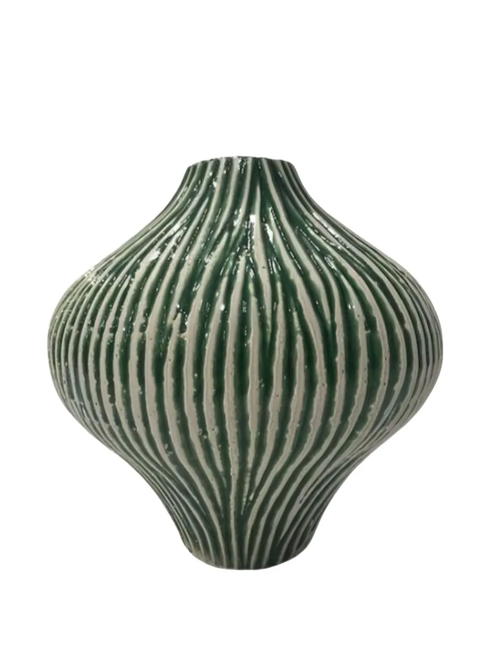 L'OCA NERA ridged vase (34.5cm) | Green | Image 1