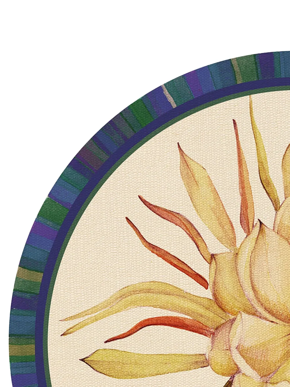 L'OCA NERA floral striped plate (39cm) | Tableware | Image 2