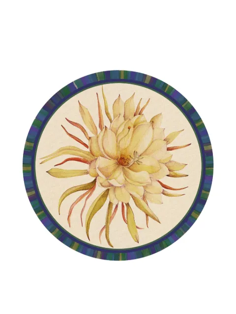 L'OCA NERA floral striped plate (39cm)