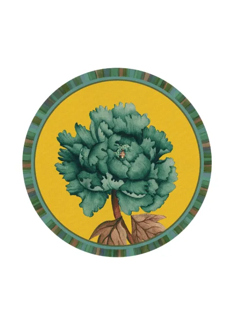 L'OCA NERA floral striped plate (39cm)