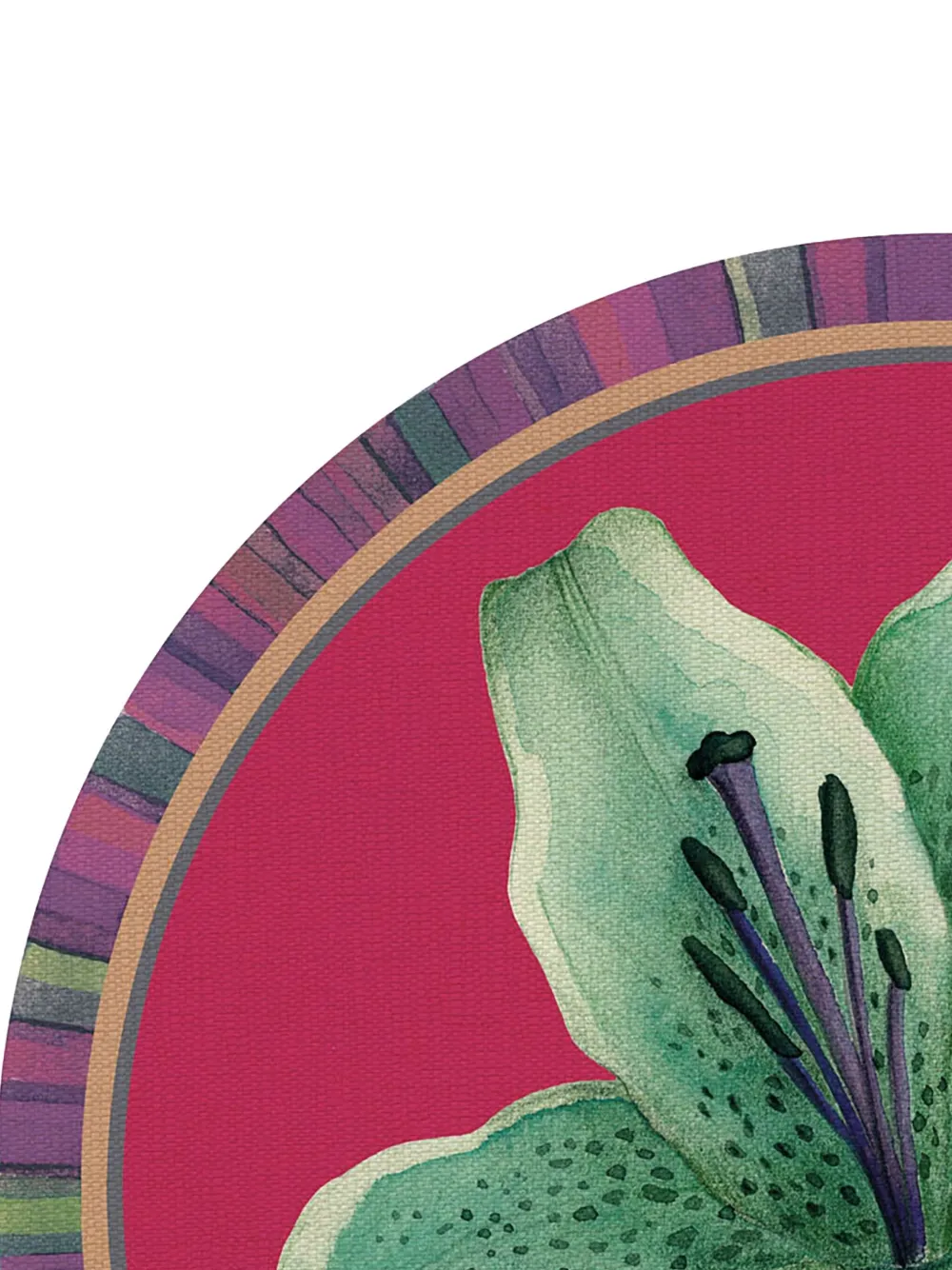 L'OCA NERA floral striped plate (39cm) | Tableware | Image 2