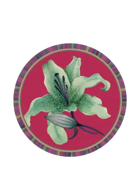 L'OCA NERA floral striped plate (39cm)