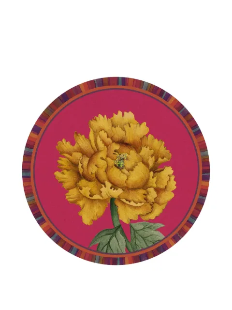 L'OCA NERA floral striped plate (39cm)