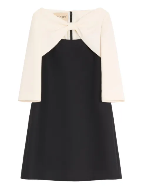 Valentino Garavani bow contrasting sleeves midi dress