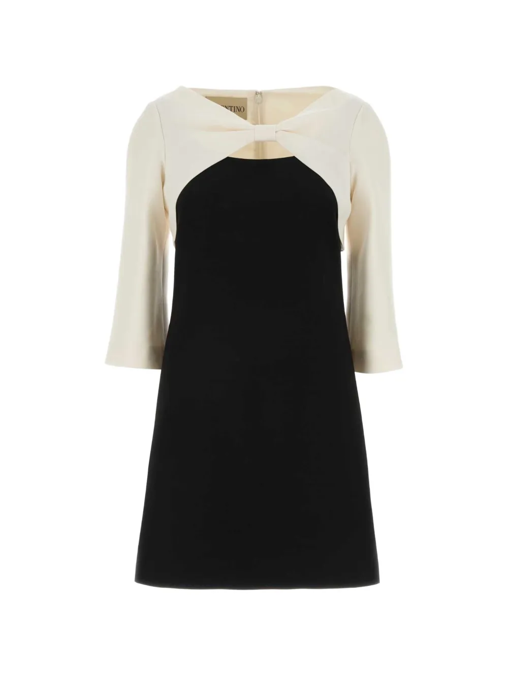 Valentino Garavani Crepe Couture mini-jurk met strikdetail Zwart