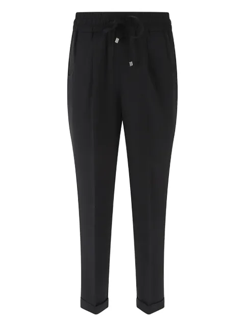 Kiton drawstring-fastening trousers
