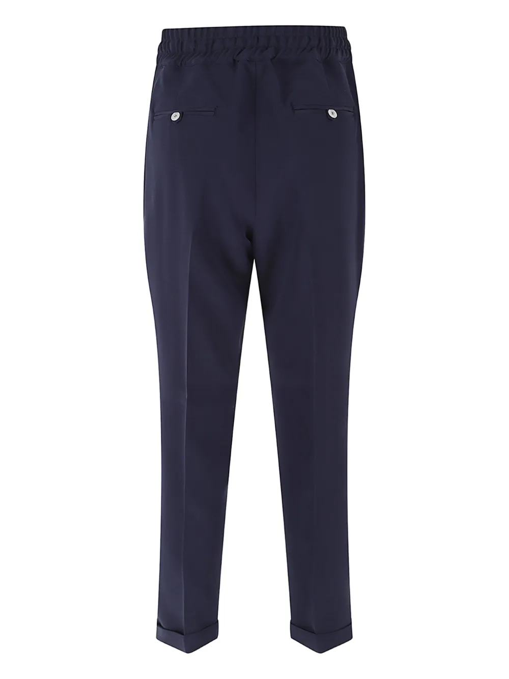 Kiton drawstring-fastening silk trousers - Blauw
