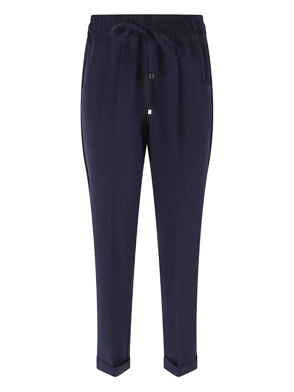 Kiton Drawstring-fastening Silk Trousers In Blue